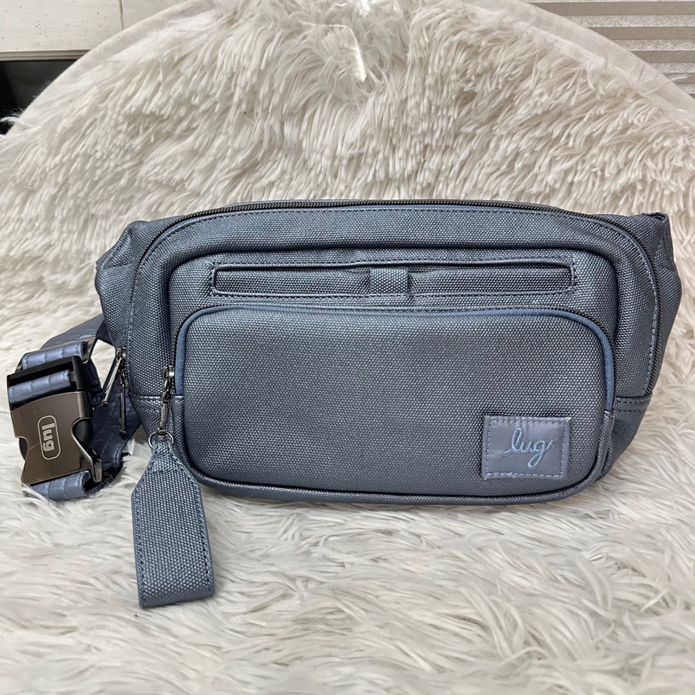 Lug Belt Bag - Hitch Classic Zip Multipockets  in Blue Metallic RFID